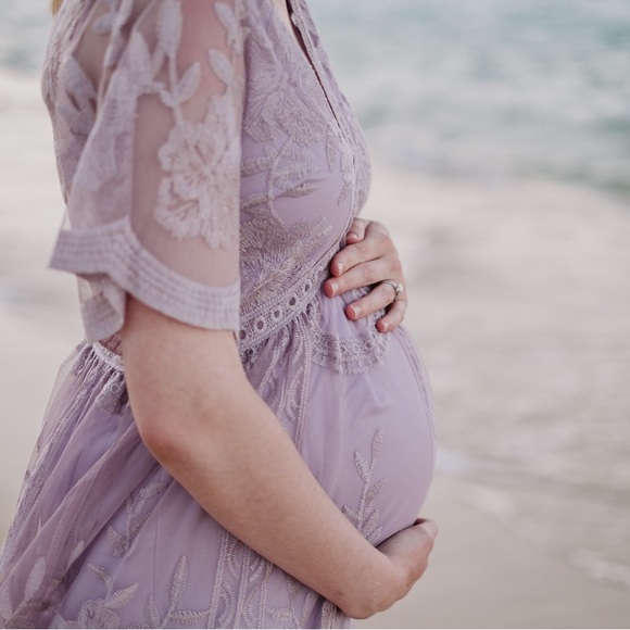 Pink blush maternity dress - Picture 4 of 7
